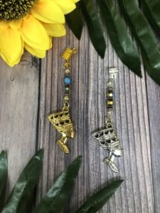 Queen Nefertiti Hair Jewel Set, Braid Accessories, Loc Jewel, Loc Jewelry