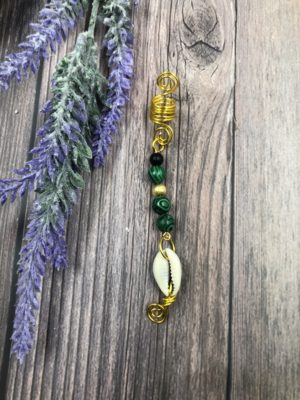 Mermaid Cowrie Hair Jewel, Boho, Loc Jewel, Loc Jewelry, Braid Accessories