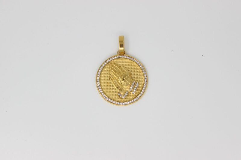 Praying Hands Gold Plated Pendant