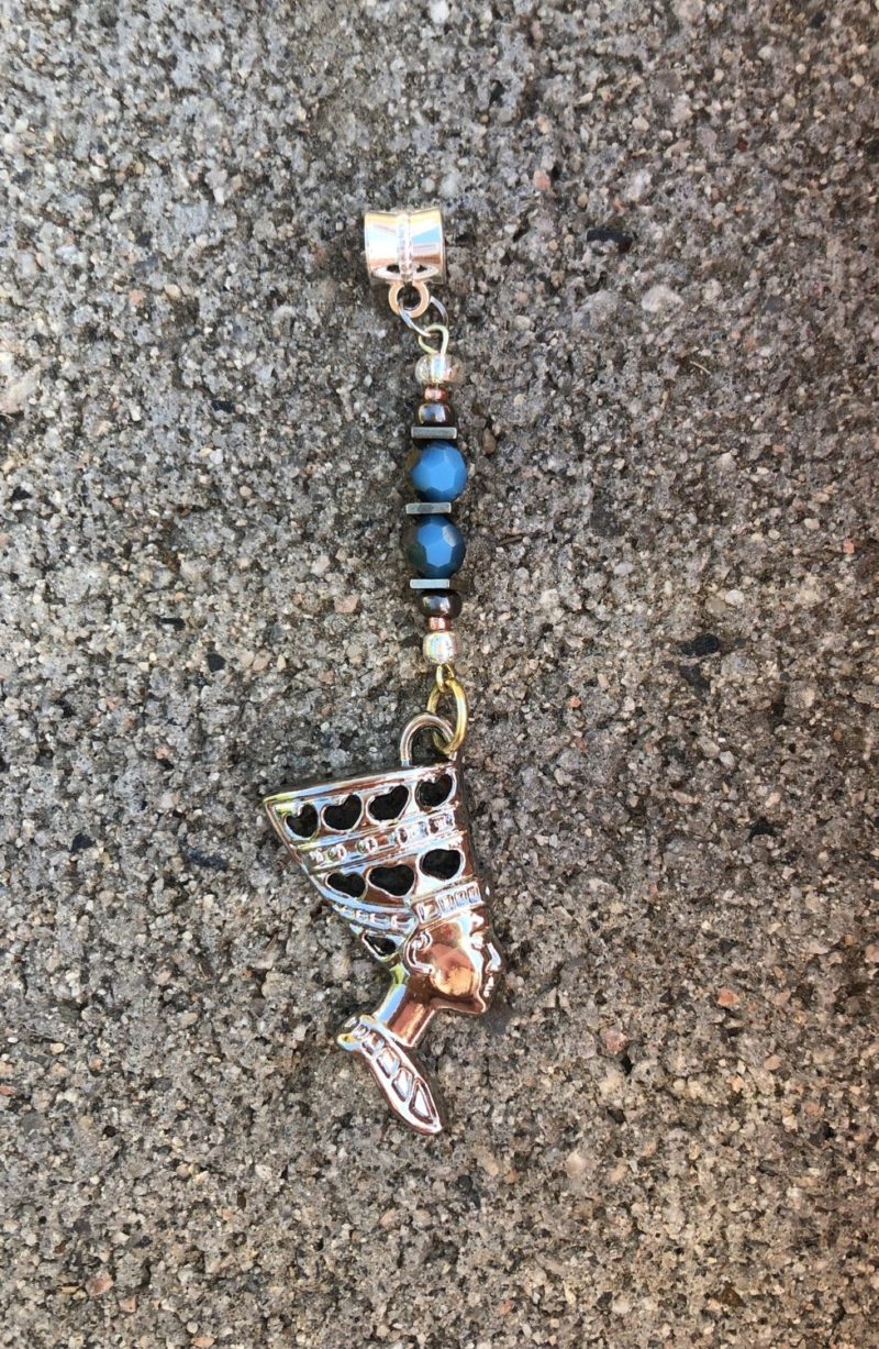 Silver Nefertiti Hair Jewel, Boho, Loc Jewel, Loc Jewelry, Braid Accessories
