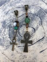 Ankh Hair Jewel Set, Boho, Loc Jewel, Loc Jewelry, Braid Accessories