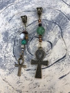 Ankh Hair Jewel Set, Boho, Loc Jewel, Loc Jewelry, Braid Accessories