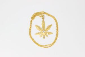 Gold Plated Cannabis Necklace