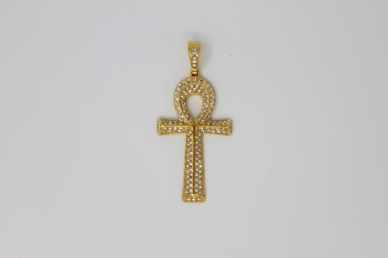 Large Gold Plated Ankh Necklace