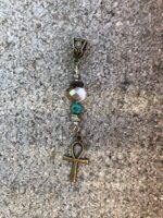 Small Bronze Ankh Hair Jewel, Boho, Loc Jewel, Loc Jewelry, Braid Accessories