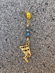 Gold Nefertiti Hair Jewel, Boho, Loc Jewel, Loc Jewelry, Braid Accessories