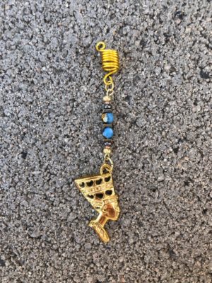 Gold Nefertiti Hair Jewel, Boho, Loc Jewel, Loc Jewelry, Braid Accessories