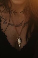 Gold Plated Jasper Arrowhead Necklace