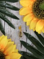 Golden Electropated Cowrie Hair Jewel, Loc Jewel, Loc Jewelry, Braid Accessories