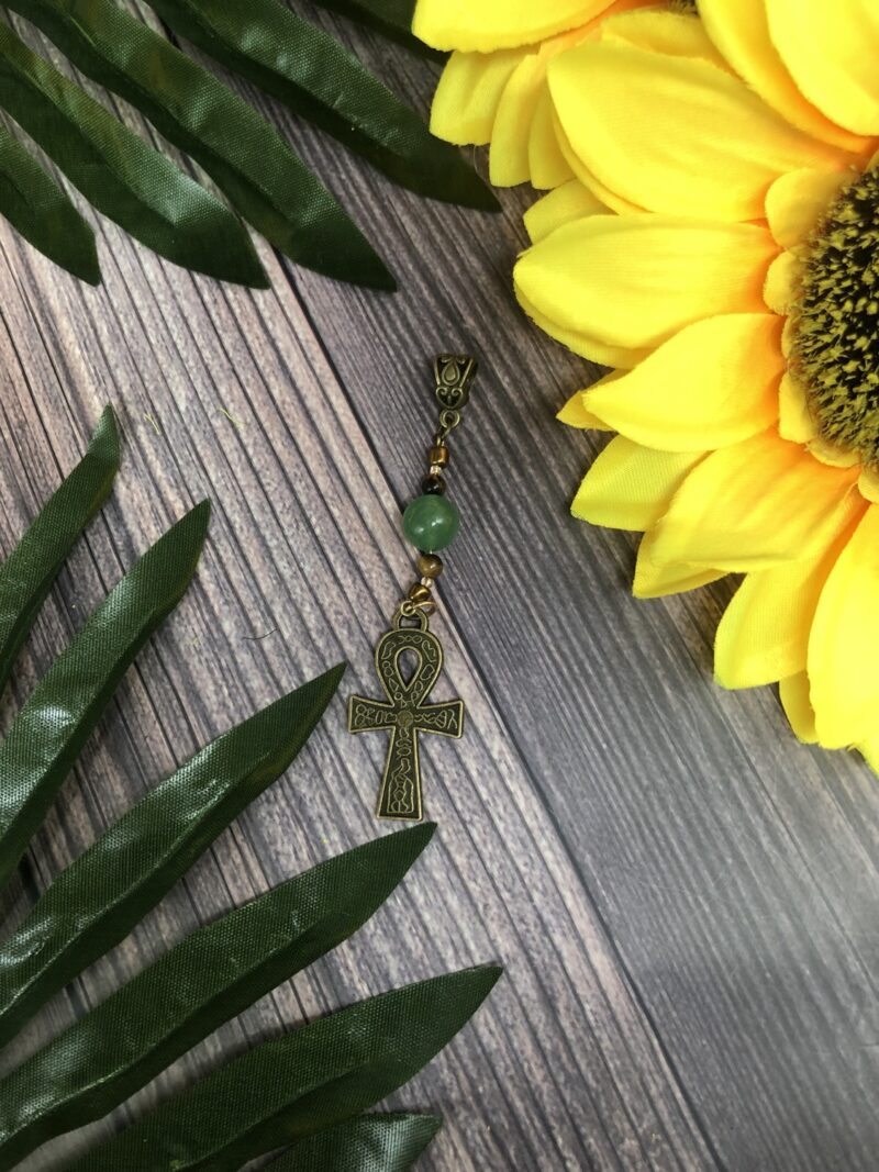 Large Ankh Hair Jewel, Ankh Jewelry, Loc Jewel, Loc Jewelry, Braid Accessories - Image 2