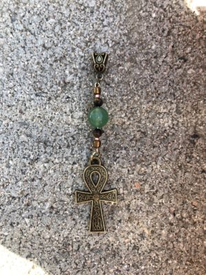 Large Ankh Hair Jewel, Ankh Jewelry, Loc Jewel, Loc Jewelry, Braid Accessories