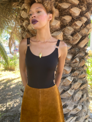 Gold Plated Jasper Arrowhead Necklace