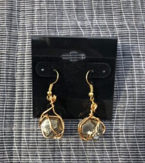 Pyrite Wire Wrapped Earrings